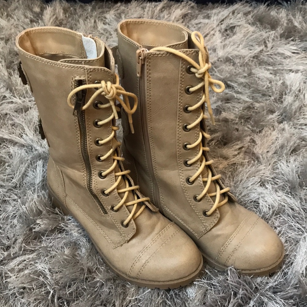 Tan Combat Boots